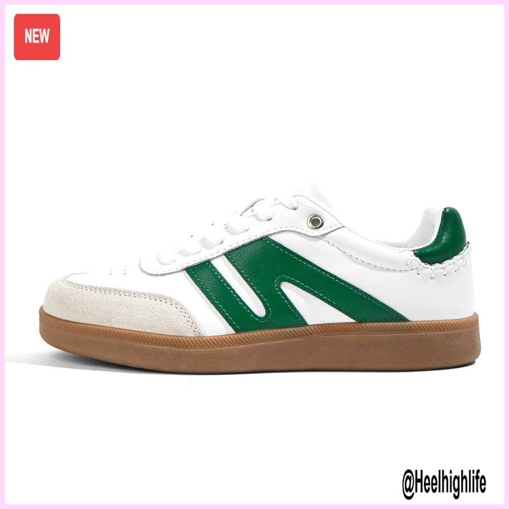 Women's Retro Sneakers Genuine Leather Gum Sole Anti-Slip Comfortable Casual